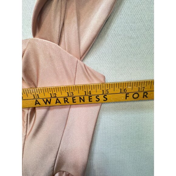 Cynthia & Sahar Women's Bridesmaid Maxi Dress Side Slit Size XS Pink Sleeveless - Picture 15 of 16